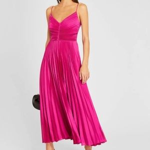 Club Monaco Sleeveless Pleated Midi Dress